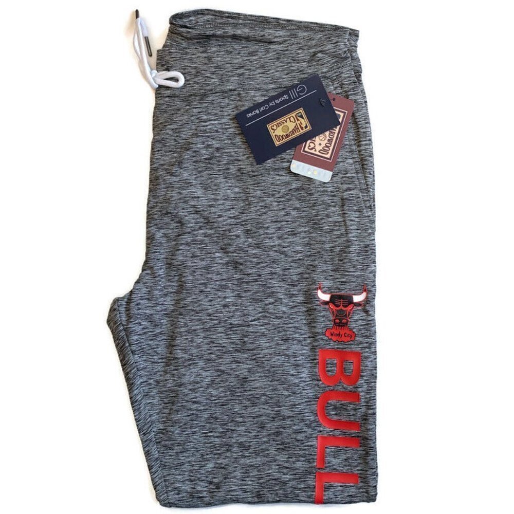 NBA Chicago Bulls GIII Sports 4 Her Sideline Skinny Pants Womens Size XL Grey - Picture 3 of 7